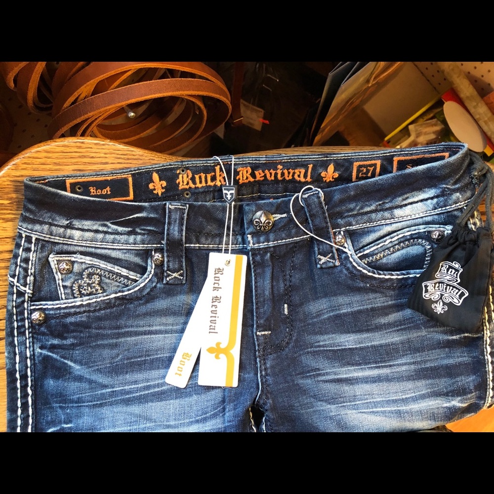 Rock revival boot cut Semak Style Jeans